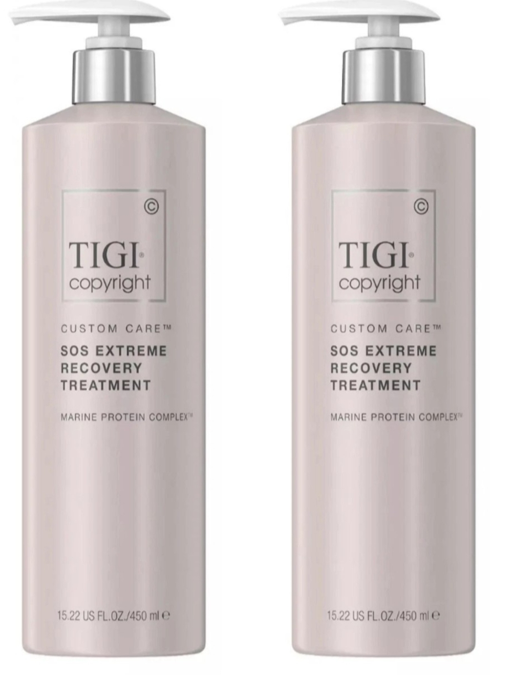 2 TIGI Copyright Custom Care SOS EXTREME RECOVERY TREATMENT Keratin Elastin 2 pk